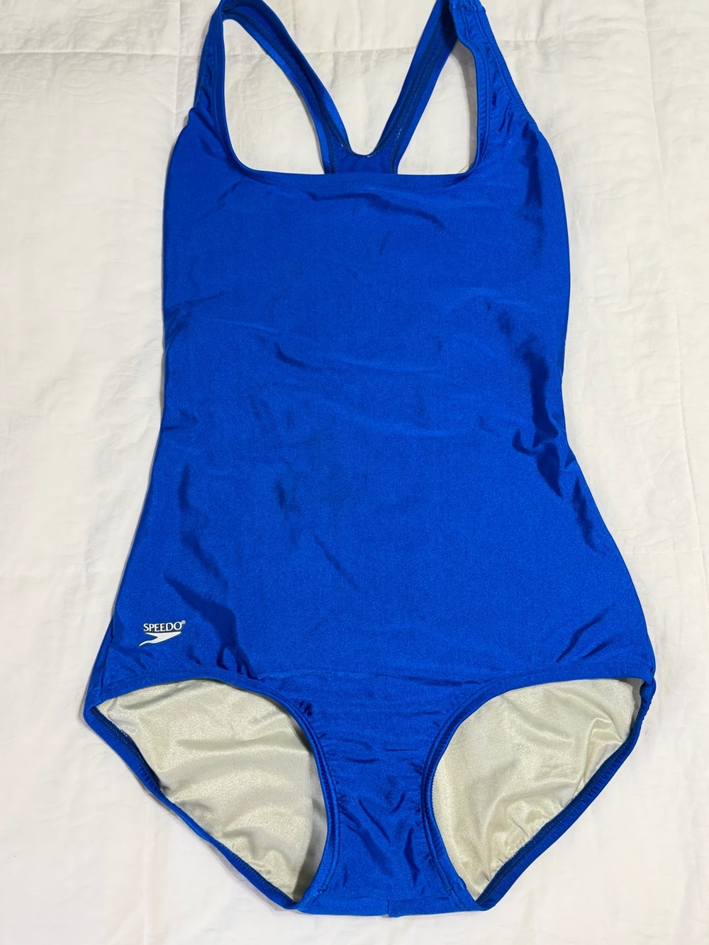 Speedo Royal Blue One Piece Swimsuit Women’s Size 10 Athletic Bathing Suit